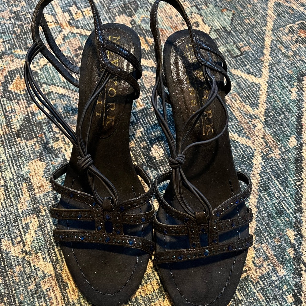 Navy blue wedges